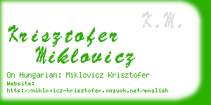 krisztofer miklovicz business card
